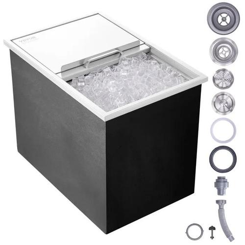 Bac à Glace Encastrable 109,48 L-VEVOR-683x455x536 mm-pour Boissons Bières Fraîches Cuisine Extérieure Bar