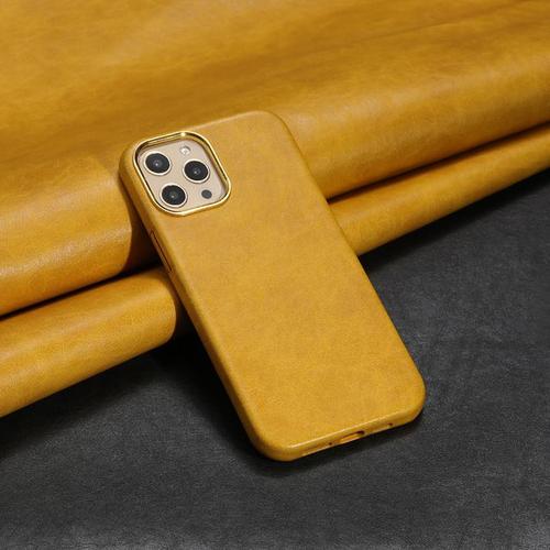 Convient pour Étuis de téléphone portable en cuir de qualité supérieure  pour iPhone 12 Pro Max 14 Plus 13 11 étui anti-rayures luxe mince ultra  mince couverture arrière