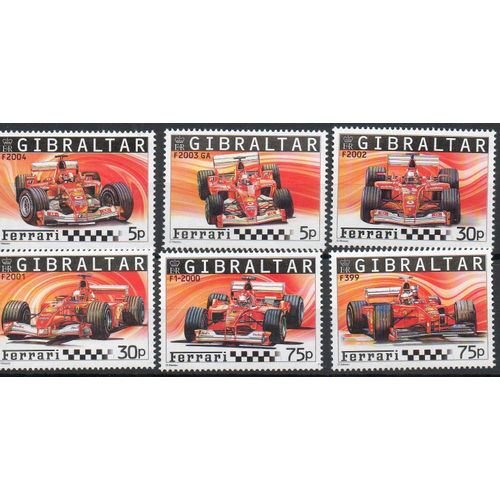 Gibraltar Timbres Automobiles Ferrari 2004