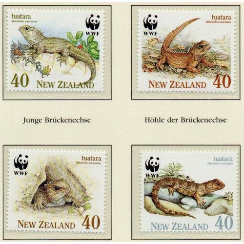 Nouvelle-Zélande Timbres Les Reptiles 1991