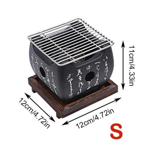 Barbecue japonais portable,charbon de bois,alliage,intérieur,extérieur,camping,outil de pique-nique,poêle - Type BBQ Grill 03