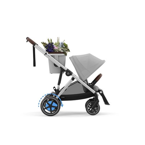 Poussette E-Gazelle S Stone Grey Châssis Silver - Cybex Gold