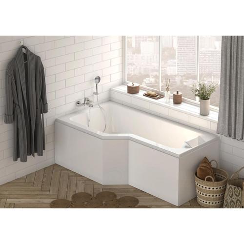 Baignoire asymétrique gauche 170x90 cm en Toplax blanc Lexa+ Allibert