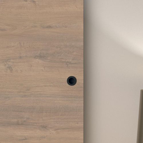 Kit Rail Desin Rio, Porte Coulissante, rail Apparent Acier 204 x 83 x 3,6 cm 204 x 83 x 3,6 cm