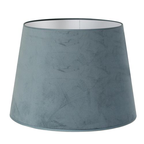 Abat-Jour Conique En Velours Bleu Ø37cm Seynave