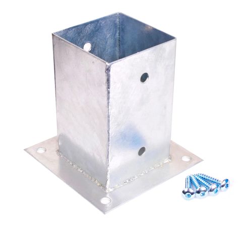 Base Poteau À Fixer 9 X 9 Cm En Acier
