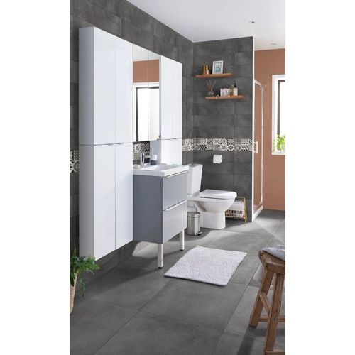 Carrelage mural anthracite 20x60cm Konkrete GoodHome