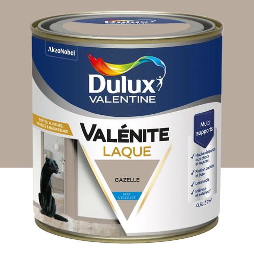 Laque acrylique Valénite Dulux Valentine beige gazelle velouté mat 500ml