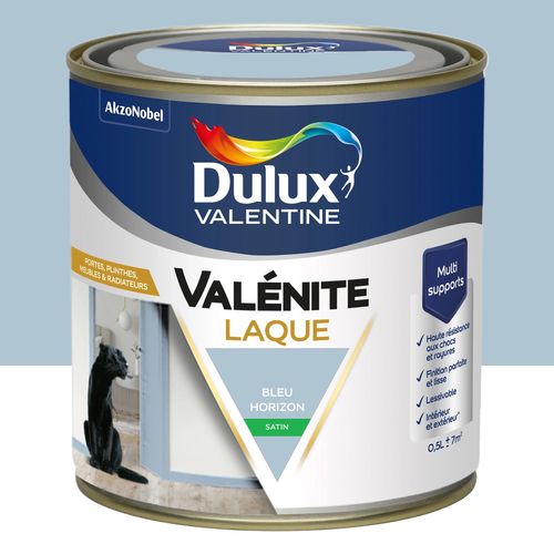 Laque acrylique Valénite Dulux Valentine bleu horizon satin 500ml