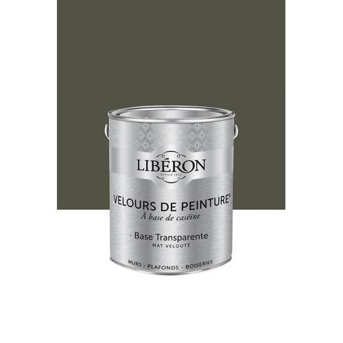 Peinture multisupport murs, plafonds et boiseries Velours de peinture vert kaki barda Libéron 2,5L