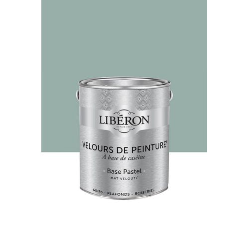 Peinture multisupport murs, plafonds et boiseries Velours de peinture vert rocaille Libéron 2,5L