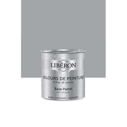 Peinture multisupport murs, plafonds et boiseries Velours de peinture gris jolie brise Libéron 0,5L