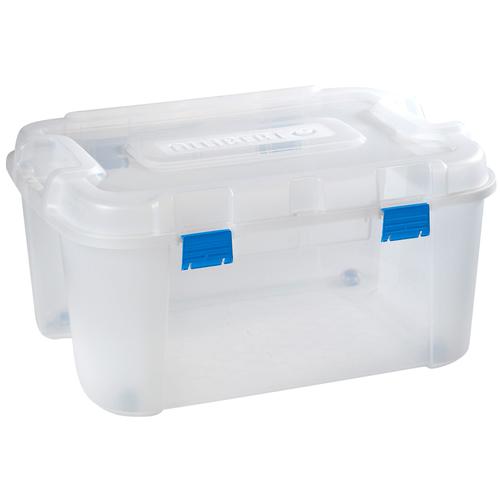 Coffre de rangement en plastique transparent Curver Totem 140 L