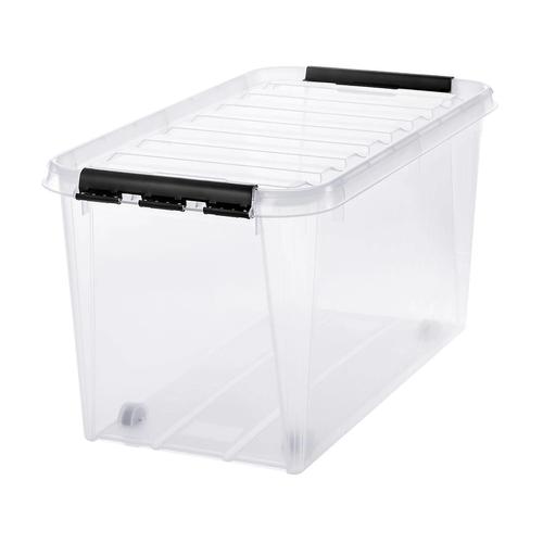 Boîte de rangement transparent avec roulettes Smartstore Compact 70L