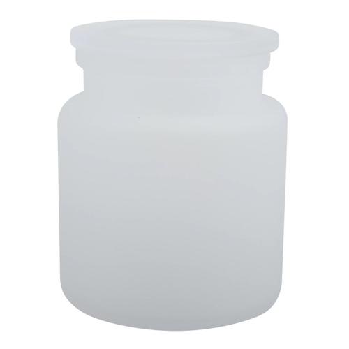 Boîte à coton avec couvercle en verre blanc, 0,6L, Yoko Misty Spirella