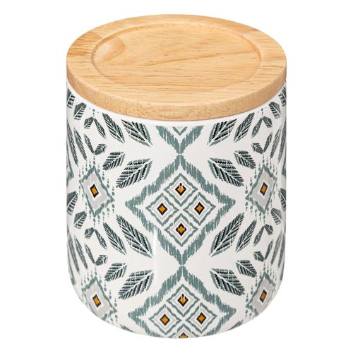 Pot à coton salle de bains motifs apaches avec couvercle ø9,8 x H.11,2 cm, 5Five