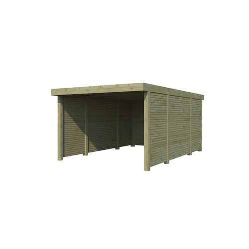 Carpot Bois Gardenas Mordern 3 Côtés Fermés