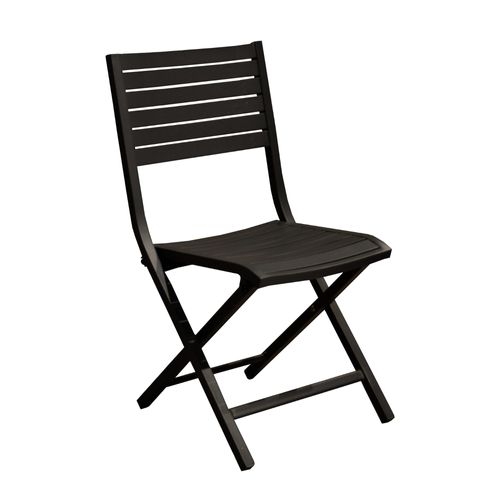 Chaise De Jardin Pliante Lucca En Aluminium Coloris Graphite Proloisirs