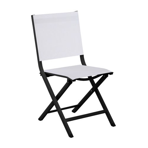 Chaise Pliable Thema Graphite Blanc Chiné Proloisirs H.89cm