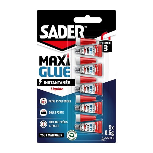 Colle Sader Maxiglue format liquide 5 x 0.5g