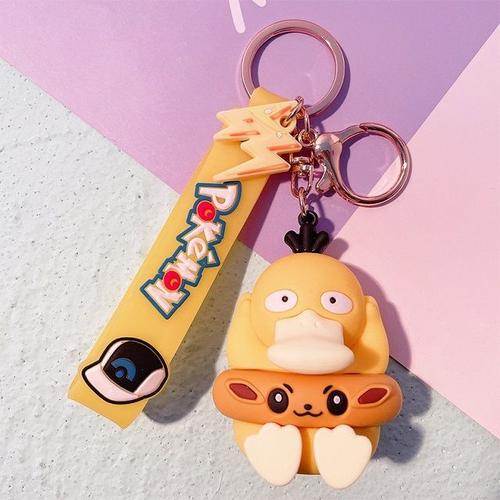 Porte-clés Pokémon avec matériau en gel de pton porte-clés Pikachu  décoration de sac à dos porte-clés de voiture mode Crossdressing jouet  Pokémon