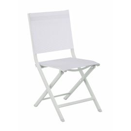 Chaise De Jardin Pliante Thema Proloisirs L.45 X P.53 X H.89 Cm Blanc Chiné