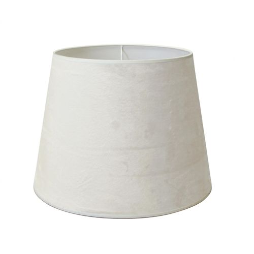 Abat-Jour Conique En Velours Blanc Ø37cm Seynave