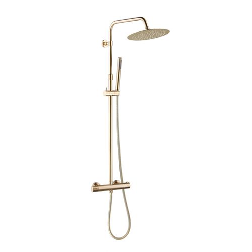Colonne de douche thermostatique, doré, Essebagno Luisa 250