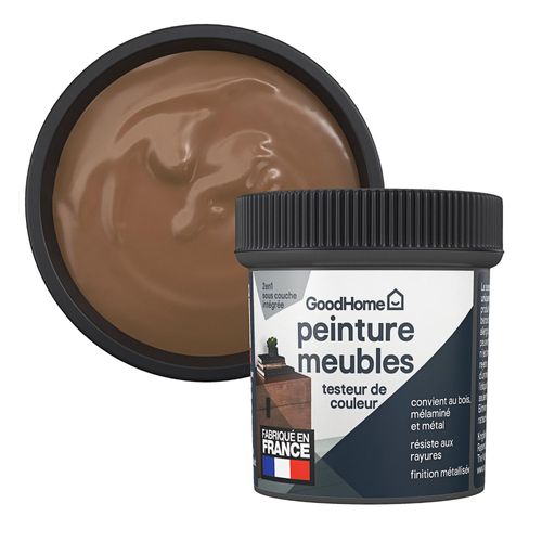 Testeur de peinture pour meubles bois, mélaminé et métal GoodHome satin Cuivre Santa Monica 80ml