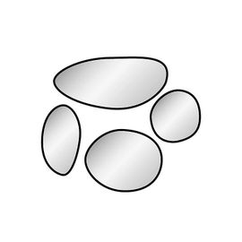 4 miroirs adhésifs Echo noir, différents formats Mpglass