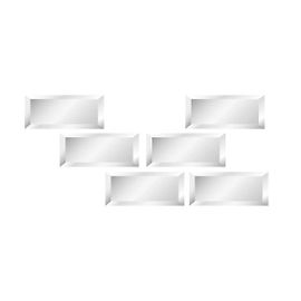 6 miroirs adhésifs rectangle style métro l.15 x H.15 cm MPglass