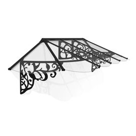 Auvent Monopente Lily Xl Noir Clair L.319 X P.88 X H.70 Cm Canopia By Palram