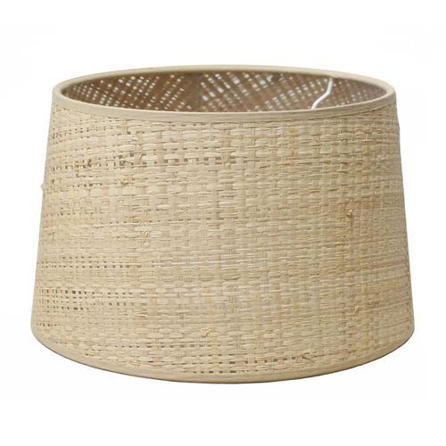 Abat-Jour En Raphia Et Tissu Ø28cm Seynave Conica