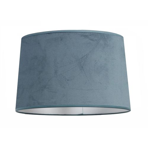 Abat-Jour Conique En Velours Bleu Ø28cm Seynave
