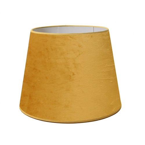 Abat-Jour Conique En Velours Jaune Ø37cm Seynave