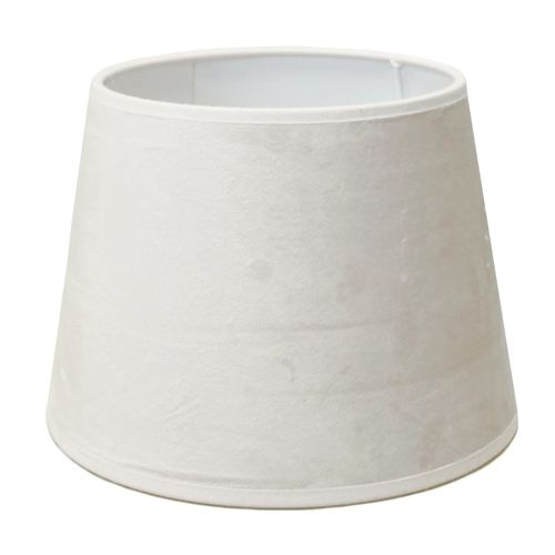 Abat-Jour Conique En Velours Crème Ø20cm Seynave
