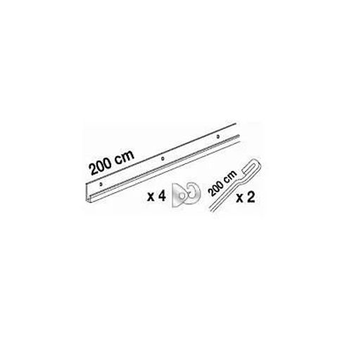 Kit cimaise décorative en aluminium blanc 2m.