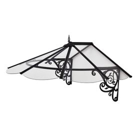 Auvent Canopy Lily Noir Acrylique Et Aluminium 1,75 X 1,25 X 0,8 M