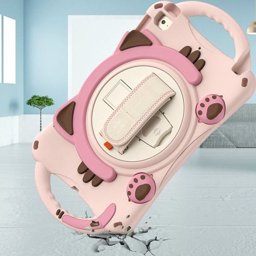 Coque Antichoc Avec Poignée Pour Ipad 10.2 Pro 10.5 Air 3 Mini 1/2/3/4/5 Enfant Super Mignon En Silicone Avec Sangle Et Stylo