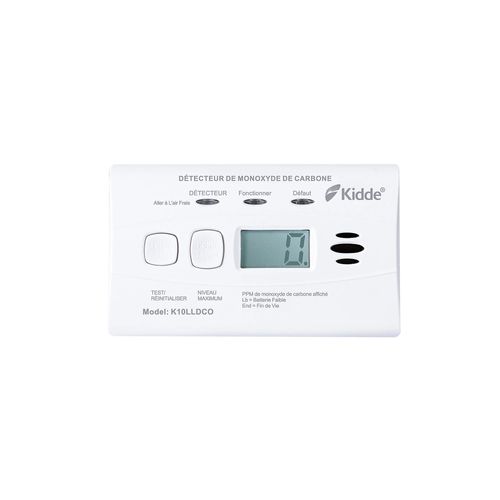 Détecteur de monoxyde de carbone digital Kidde K10LLDCO