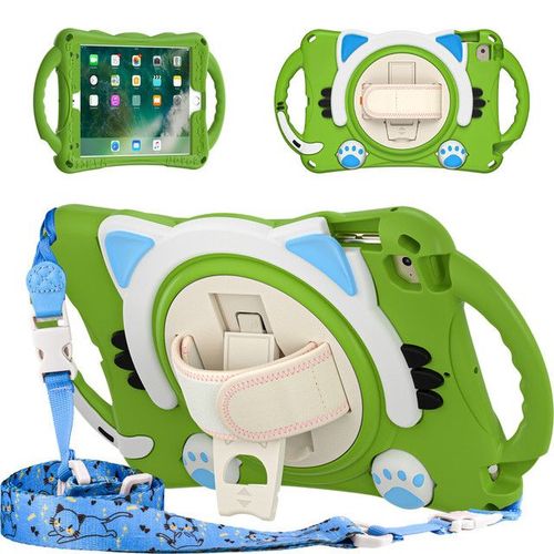 Coque Antichoc Avec Poignée Pour Ipad 10.2 Pro 10.5 Air 3 Mini 1/2/3/4/5 Enfant Super Mignon En Silicone Avec Sangle Et Stylo