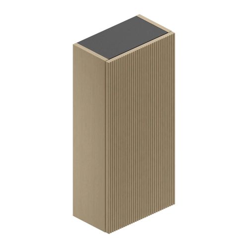 Armoire Haute De Salle De Bains L.35xh.75xp.20 Cm, Effet Chêne Clair Strié, Pura+