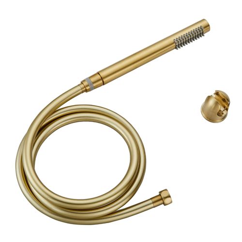 Trio douchette + flexible + support, doré, Edouard Rousseau