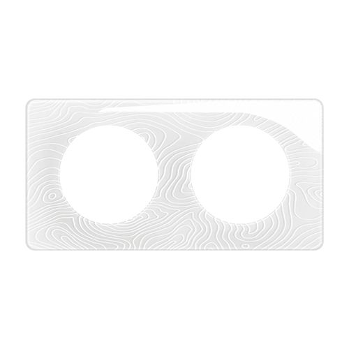 Plaque de finition 2 postes Legrand Céliane CP0622 coloris blanc relief l.161 x P.9 x H.82 mm