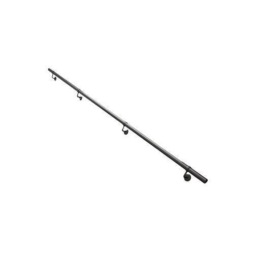 Rampe arrondie pour escalier FORTIA acier noir