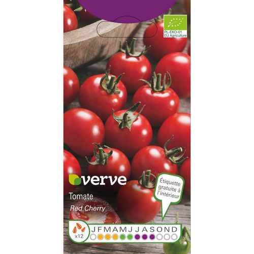 Graines De Tomate Bio Variété "Red Cherry" Verve Semis De Février À Avril