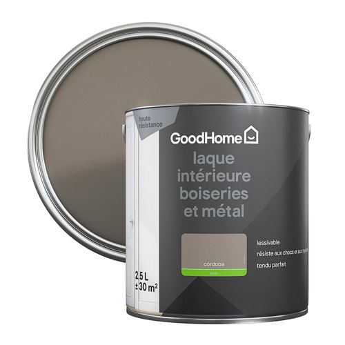 Peinture métal et bois GoodHome satin marron 2,5L