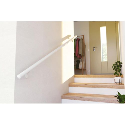 Main courante aluminium blanc ø40 mm 2m