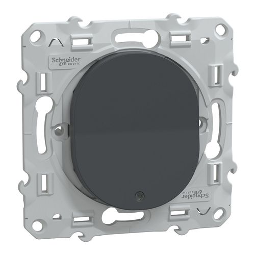 Mécanisme interrupteur va-et-vient lumineux Schneider Electric Ovalis anthracite