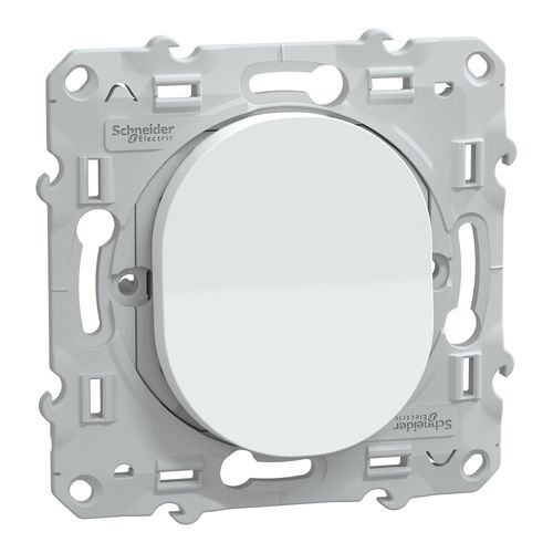 Poussoir Schneider Electric Ovalis blanc